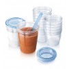 Avent 儲奶杯10杯+10蓋+2接駁器