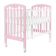 Baby Star Cozzi 嬰兒木床(包括4” 床褥) – 粉紅色 / 歐洲櫸木